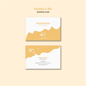 有机食物餐厅名片模板